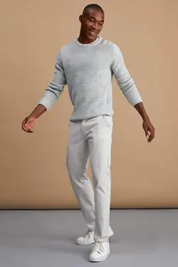 شلوار کتان مردانه خاکستری دفاکتو