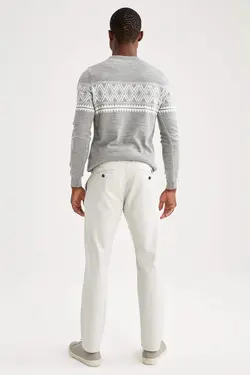 شلوار کتان مردانه خاکستری دفاکتو