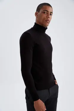 پلیور یقه اسکی مردانه خاکستری دفاکتو