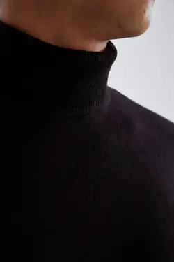 پلیور یقه اسکی مردانه خاکستری دفاکتو