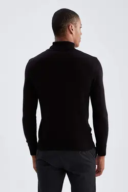 پلیور یقه اسکی مردانه خاکستری دفاکتو