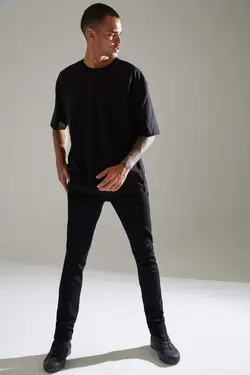 شلوار جین جذب مردانه سیاه دفاکتو