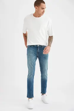 شلوار جین جذب مردانه سبز دفاکتو