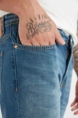 شلوار جین جذب مردانه سبز دفاکتو