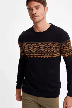 پلیور مردانه سرمه ای دفاکتو