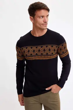 پلیور مردانه سرمه ای دفاکتو