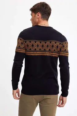 پلیور مردانه سرمه ای دفاکتو