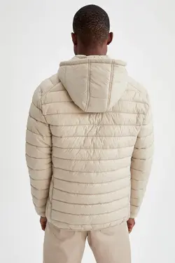 کاپشن پافر مردانه بژ دفاکتو