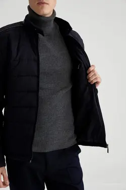 کاپشن مردانه سرمه ای دفاکتو