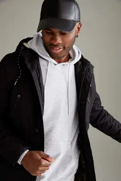 کاپشن مردانه سیاه دفاکتو