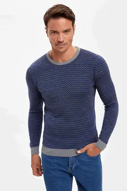 پلیور مردانه آبی دفاکتو