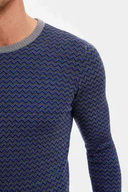 پلیور مردانه آبی دفاکتو