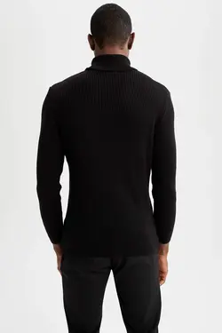 پلیور یقه اسکی مردانه بژ دفاکتو