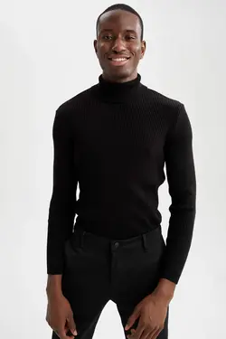 پلیور یقه اسکی مردانه بژ دفاکتو