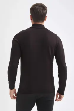 پلیور یقه اسکی مردانه زرشکی دفاکتو