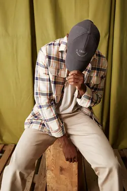 پیراهن آستین بلند مردانه سرمه ای دفاکتو