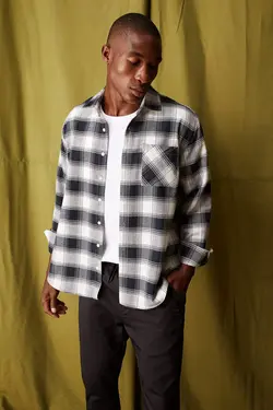 پیراهن آستین بلند مردانه سرمه ای دفاکتو