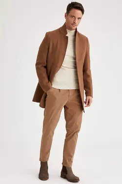 پالتو مردانه قهوه ای دفاکتو