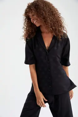 بلوز راحتی زنانه سیاه دفاکتو