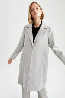 پالتو زنانه خاکستری دفاکتو