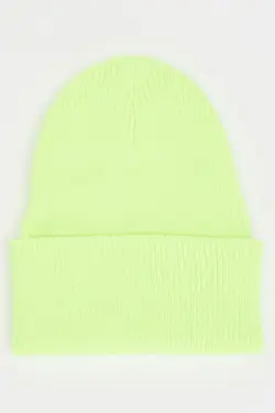 کلاه بافت زنانه  زرد دفاکتو