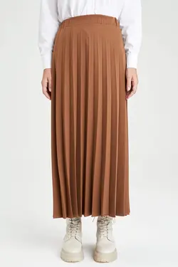 دامن زنانه قهوه ای دفاکتو