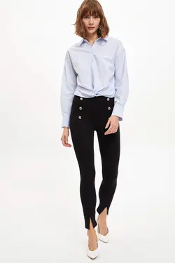 شومیز آستین بلند زنانه آبی دفاکتو