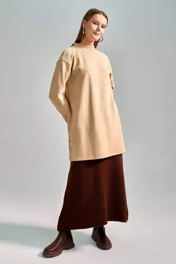 تونیک زنانه بژ دفاکتو