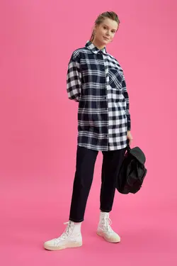 تونیک زنانه سرمه ای دفاکتو