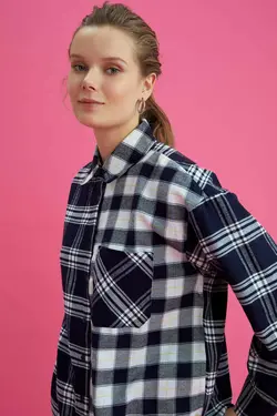 تونیک زنانه سرمه ای دفاکتو