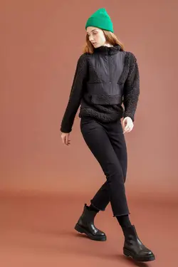 سویشرت زنانه سیاه دفاکتو