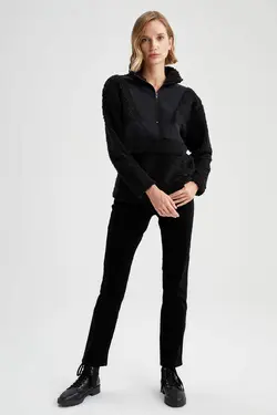 سویشرت زنانه سیاه دفاکتو