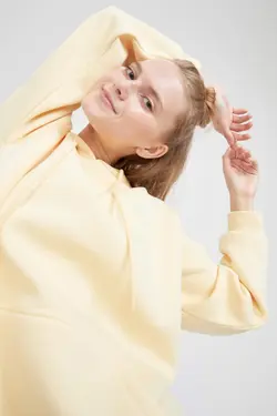 هودی زنانه  زرد دفاکتو