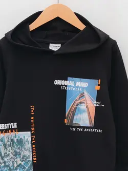 هودی پسرانه  مشکی  ال سی وایکیکی