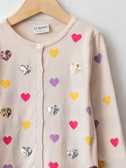 ژاکت دخترانه  صورتی کمرنگ  ال سی وایکیکی