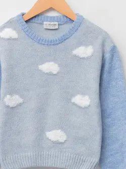 پلیور دخترانه  آبی کمرنگ  ال سی وایکیکی