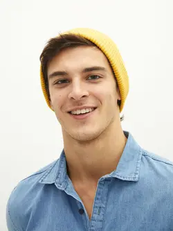 کلاه بافت مردانه  زرد  ال سی وایکیکی