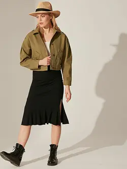 کاپشن زنانه  خردلیی  ال سی وایکیکی