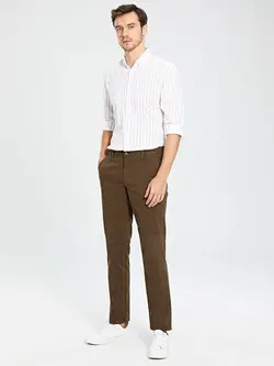 شلوار کتان و پارچه ای مردانه  قهوه ای  ال سی وایکیکی