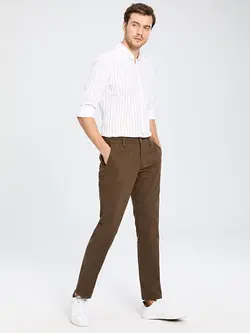 شلوار کتان و پارچه ای مردانه  قهوه ای  ال سی وایکیکی