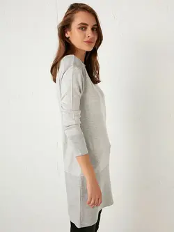 تونیک زنانه  خاکستری روشن  ال سی وایکیکی