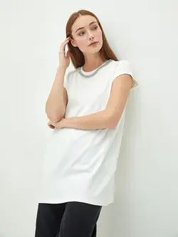 تونیک زنانه  سفید تیره  ال سی وایکیکی