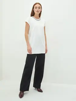 تونیک زنانه  سفید تیره  ال سی وایکیکی