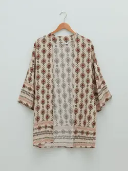 تونیک زنانه  بژ چاپ شده است  ال سی وایکیکی