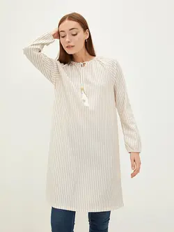 تونیک زنانه  نوار بژ  ال سی وایکیکی