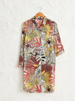 تونیک زنانه  بژ چاپ شده است  ال سی وایکیکی