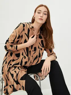 تونیک زنانه  بژ چاپ شده است  ال سی وایکیکی