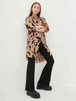 تونیک زنانه  بژ چاپ شده است  ال سی وایکیکی