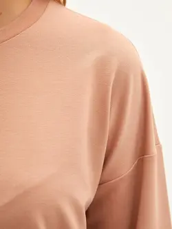 سویشرت زنانه  قهوه ای روشن  ال سی وایکیکی