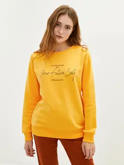 سویشرت زنانه  نارنجی روشن  ال سی وایکیکی